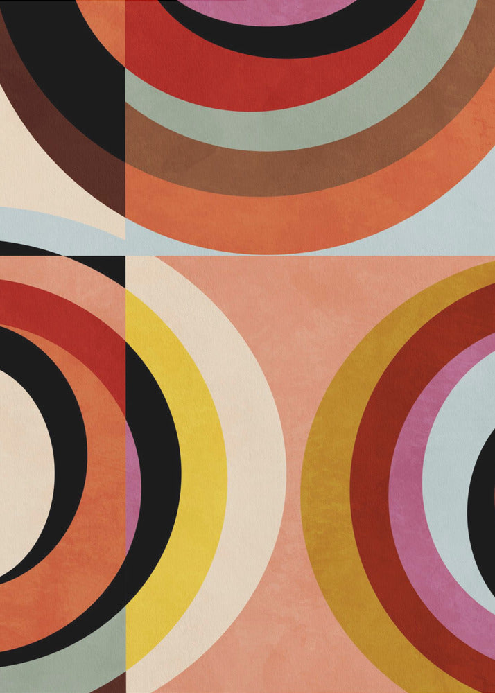 Warme kleuren Bauhaus Geometry3 | Canvas