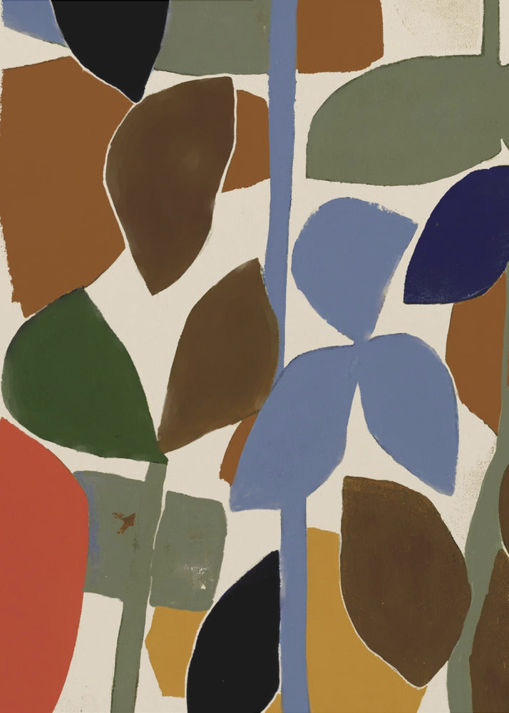 Abstract Bladeren Harmonie | Canvas