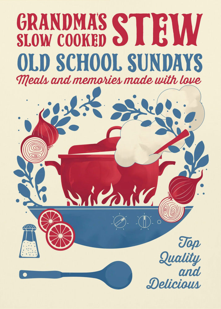 Oma's stoofpot keuken print | Poster