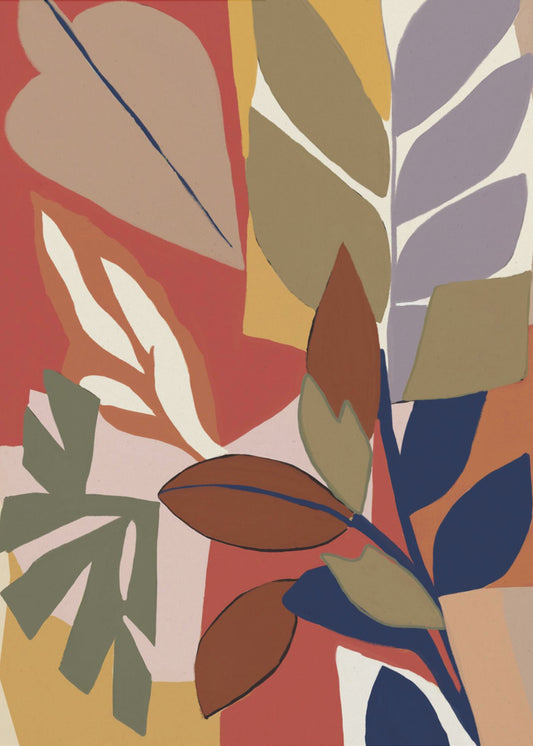 Abstract gebladerte | Poster