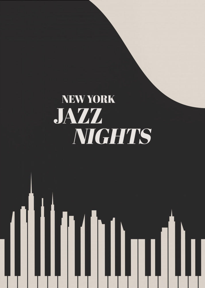 Jazz Nights Nyc Black | Canvas