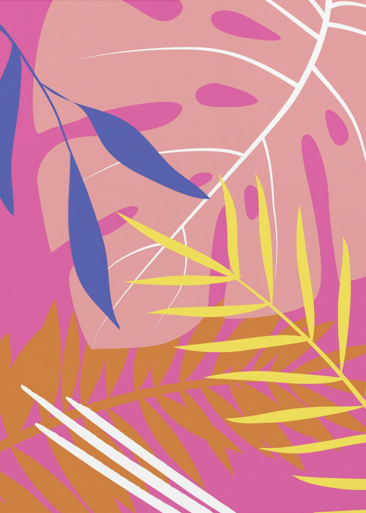 Tropische bladeren | Canvas