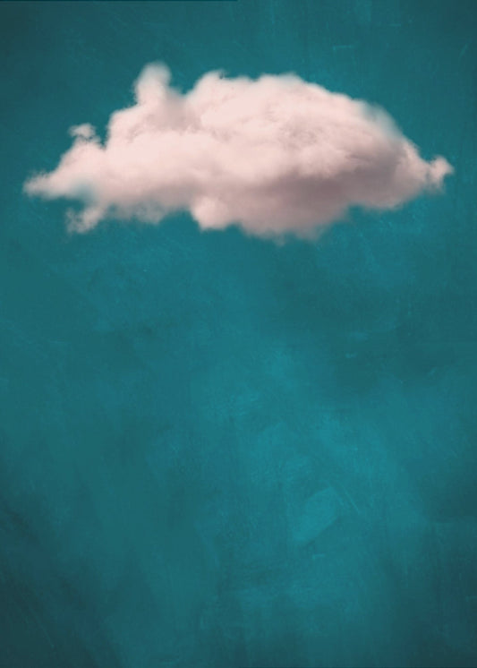 Teal / Blush Cloud nr. 1 | Poster