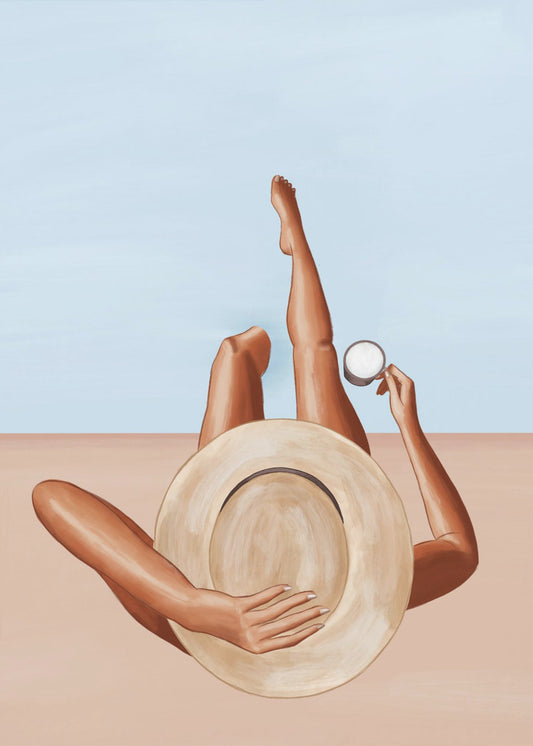Meisje aan het zwembad | Canvas