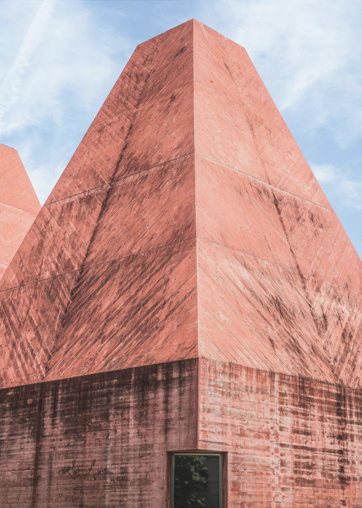 Crimson Geometric Tower | Poster