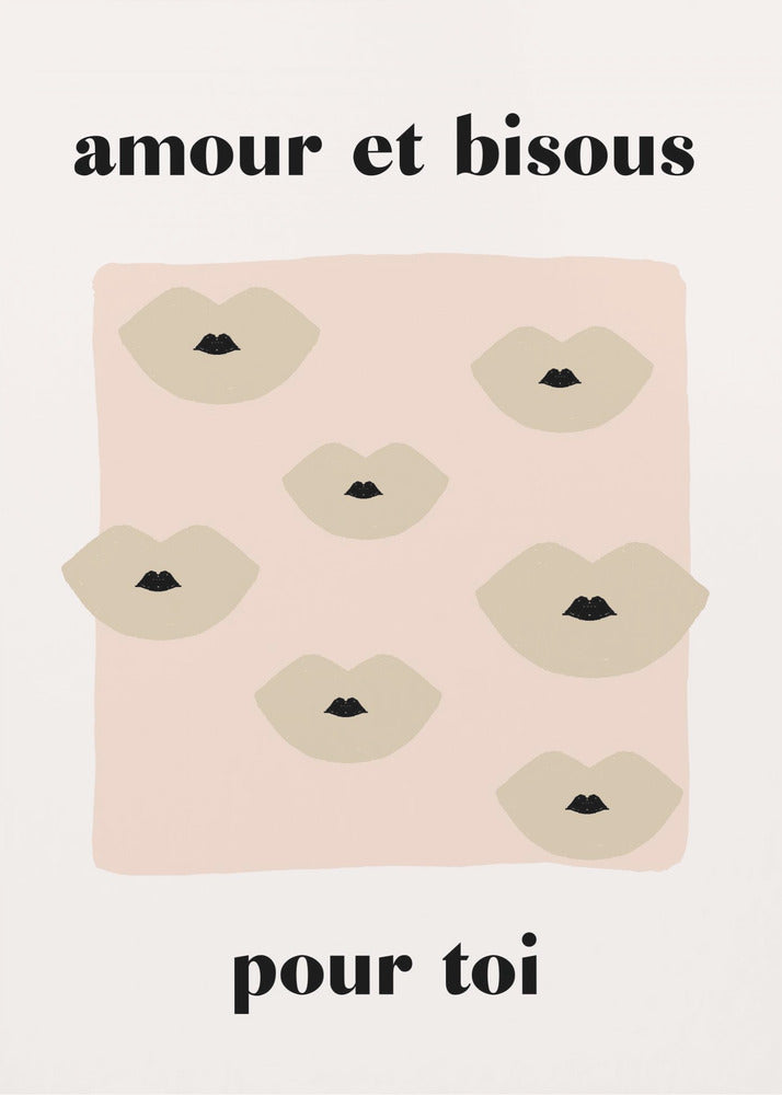 Franse Kus Poster | Canvas
