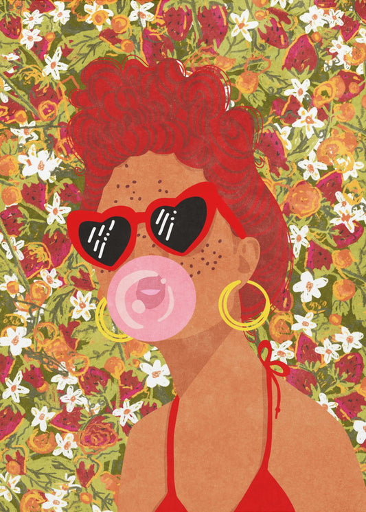 Aardbeienvrouw | Poster