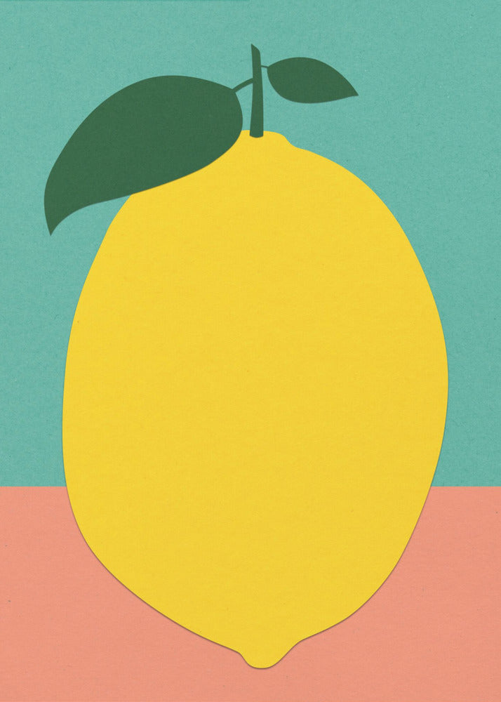 Citroen met twee bladeren | Poster