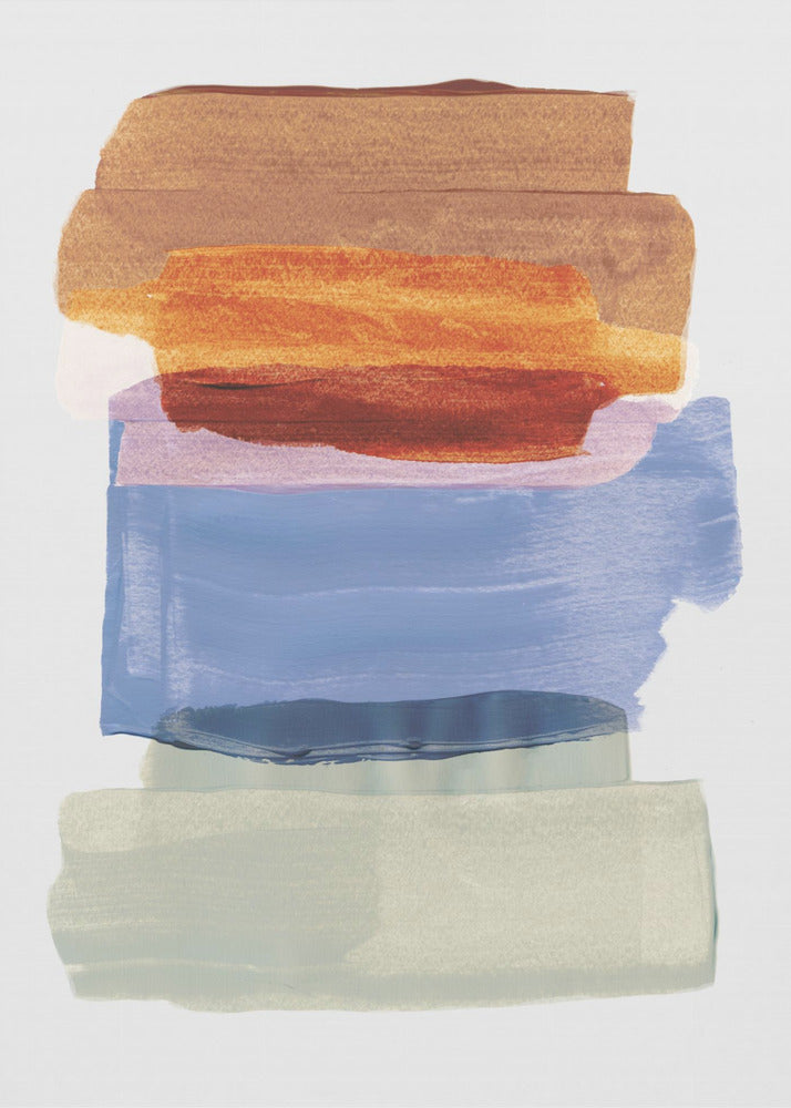 Abstracte penseelstreken 49 A1 | Poster