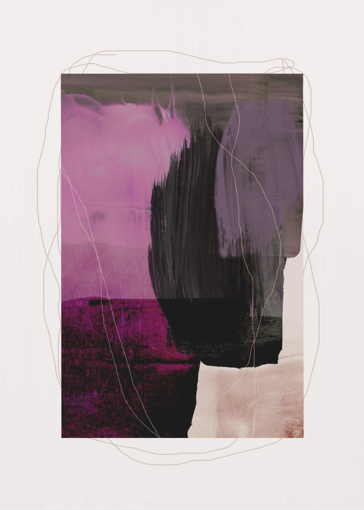 Abstracte penseelstreken 77 | Canvas