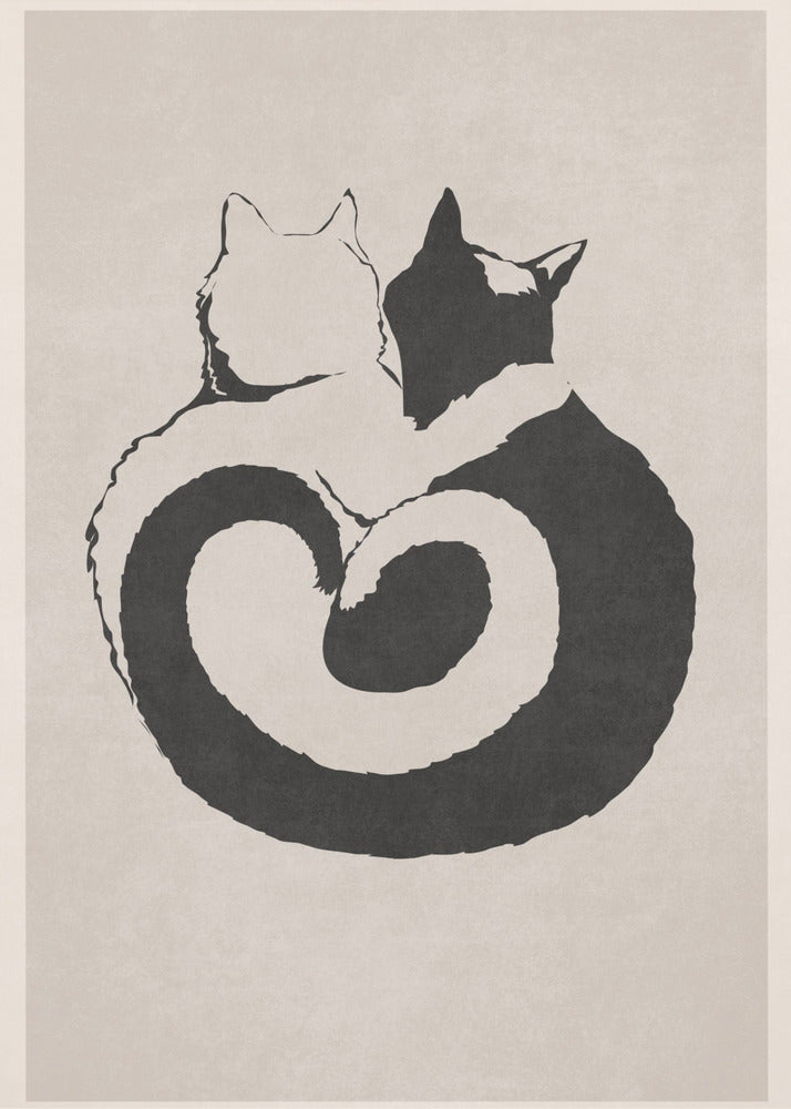 Katachtige Yin Yang | Canvas
