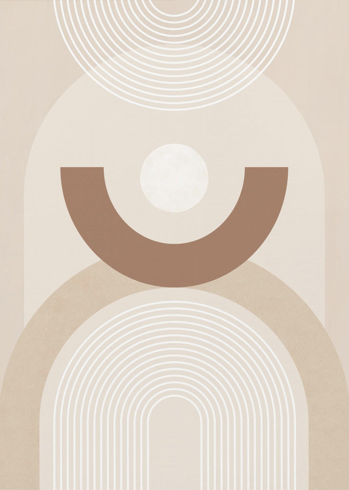 Beige Mid-Century Poster | Canvas