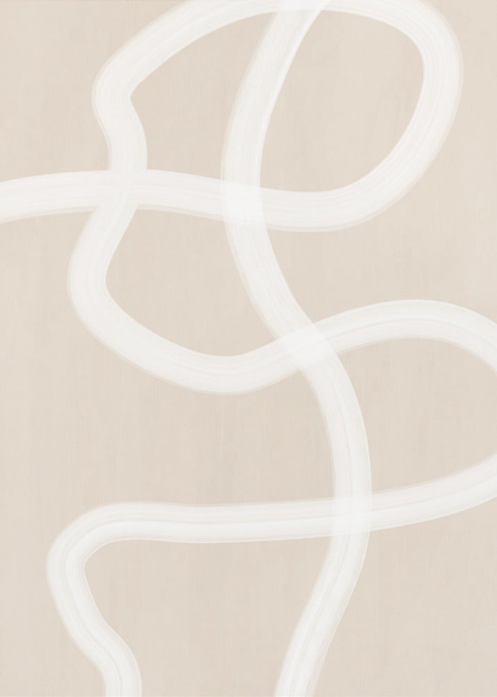 Witte penseelstreek poster | Poster