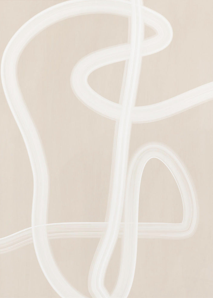 Witte penseelstreek poster | Poster