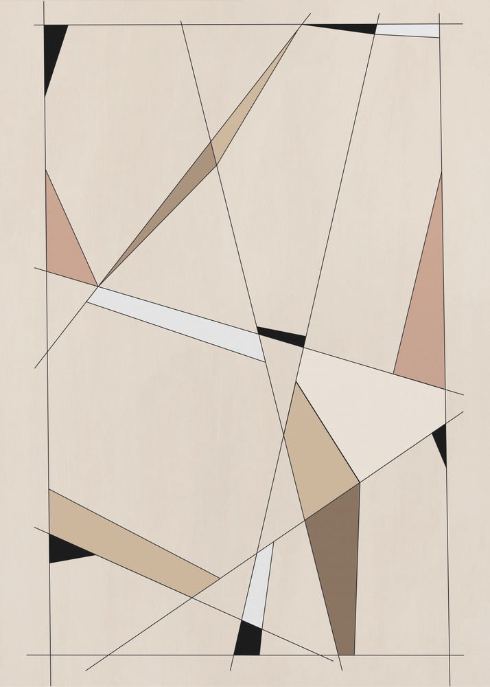Geometrische beige kunst | Poster