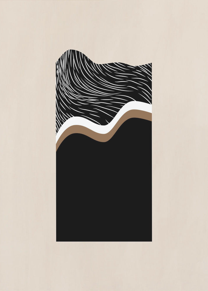Monochrome golven | Poster