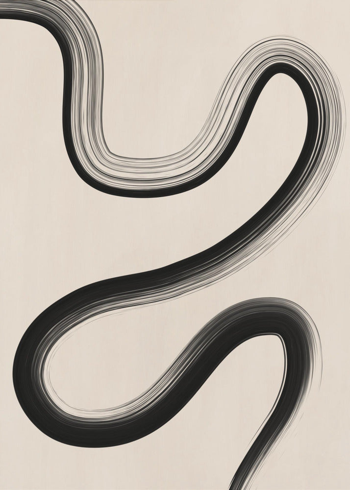 Zwarte penseelstreekkunst | Poster