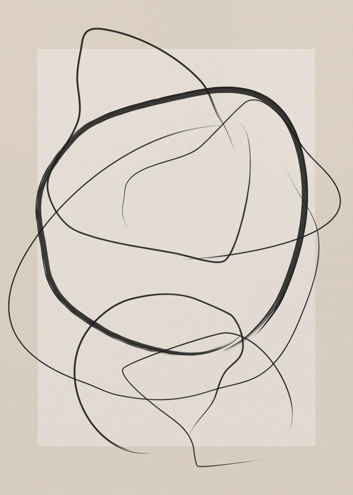 Zachte abstracte lijnen kunst | Poster