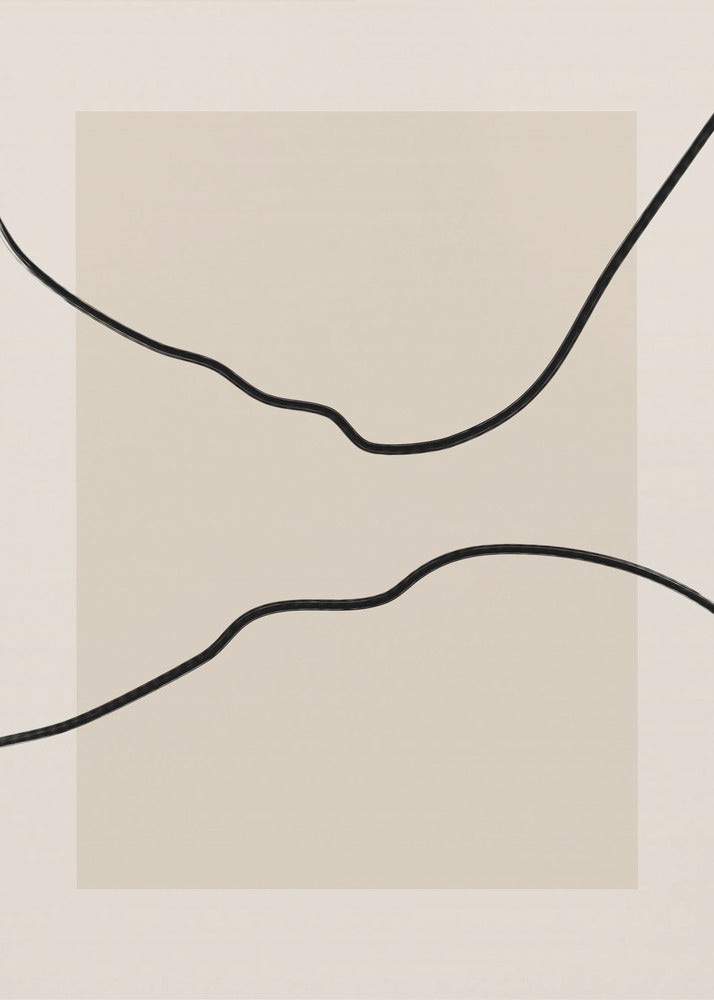 Zachte abstracte lijnen kunst | Poster