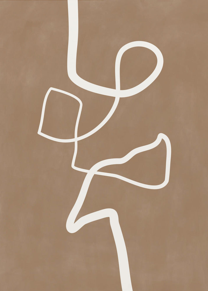 Witte enkele lijnkunstwerk | Canvas