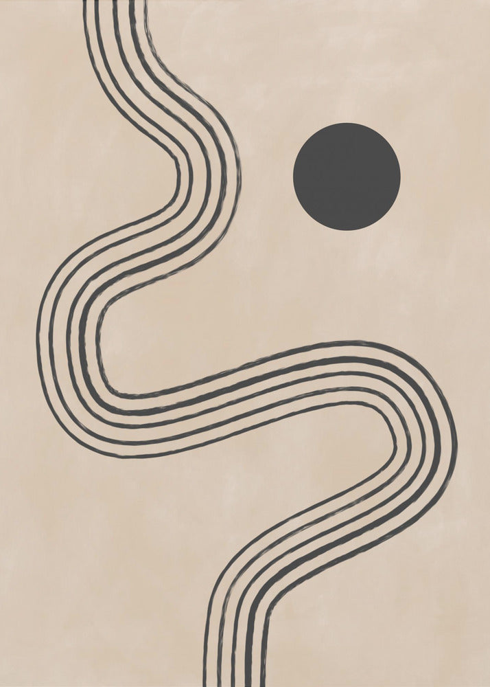 Krommen en bol | Canvas