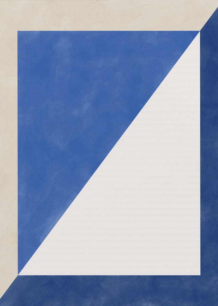 Blauw Geometrisch Spel | Canvas