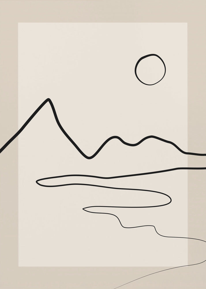 Minimalistische Horizon | Canvas