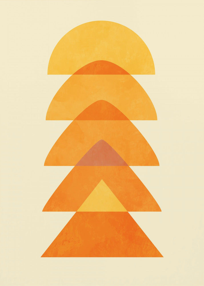 Lente Mid Rhapsody Oranje 5 | Canvas