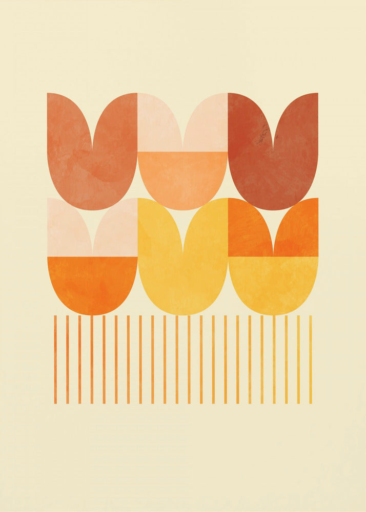 Lente Mid Rhapsody Oranje 1 | Canvas
