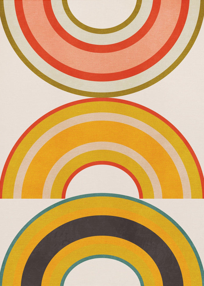 Regenboogzonnen 6 | Canvas