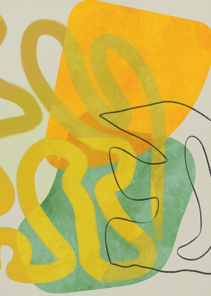 Geschilderde lijnen 8 Kopie | Canvas