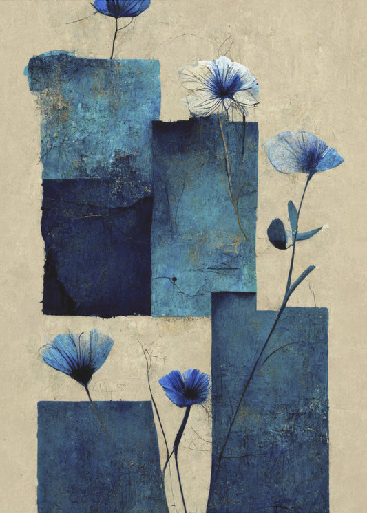Blauwe Bloesems | Poster