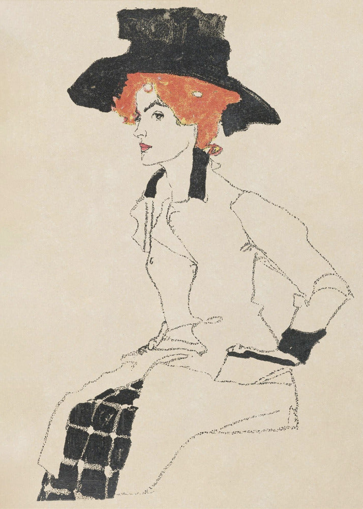 Portret van een vrouw 1910 | Canvas