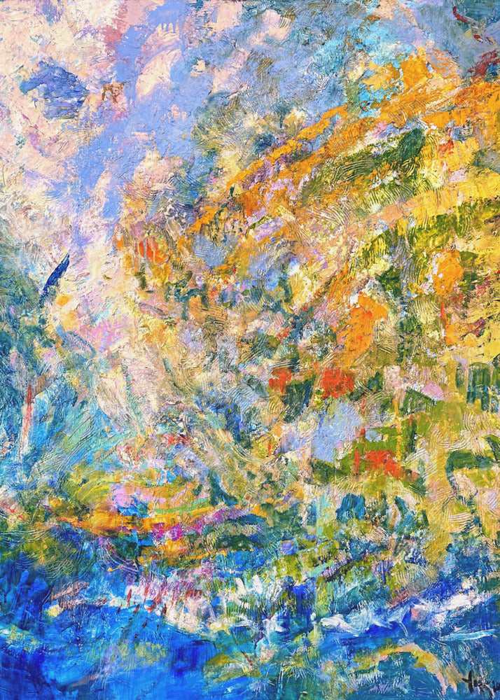 Een symfonie van groene tinten | Canvas