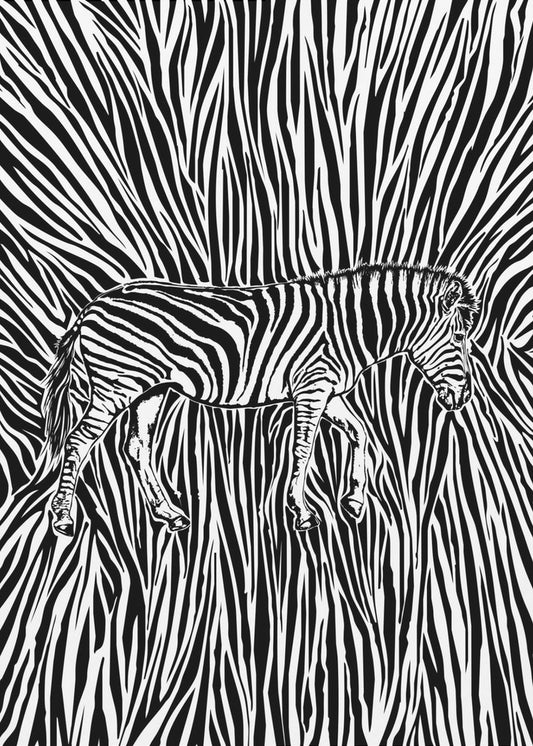 Afrikaanse zebra gestreepte camouflage | Canvas