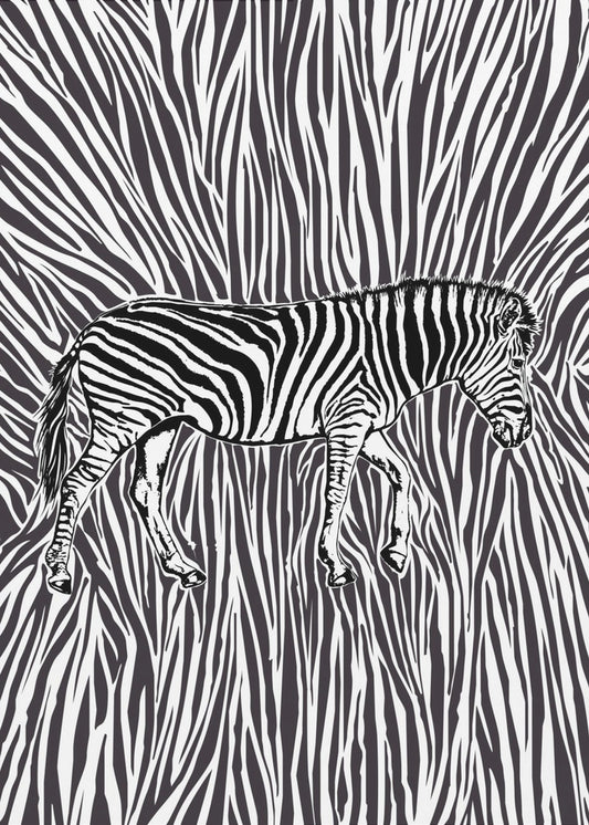 Afrikaanse zebra in opvallende camouflage | Canvas