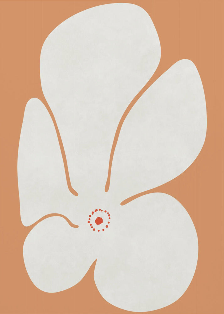 Witte Klaprozen Bloem | Canvas