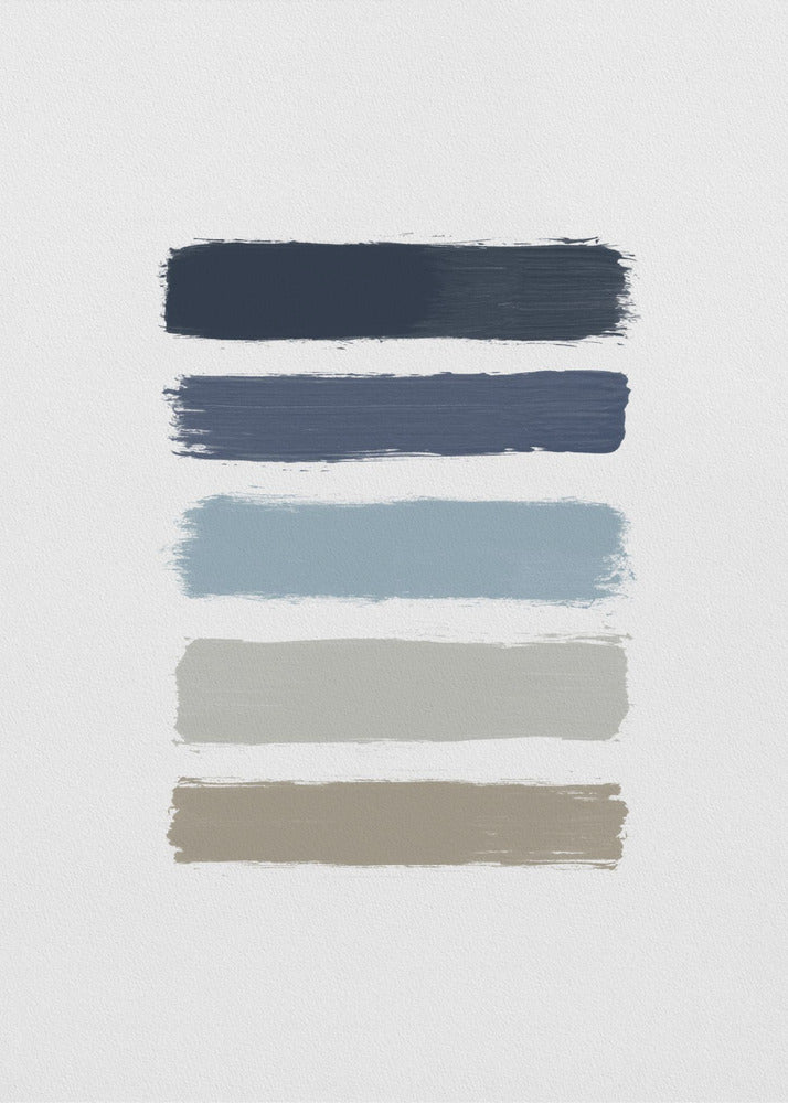 Blue & Taupe Stripes | Canvas