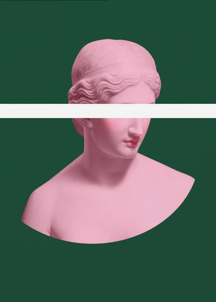 Roze en groene Artemis | Poster