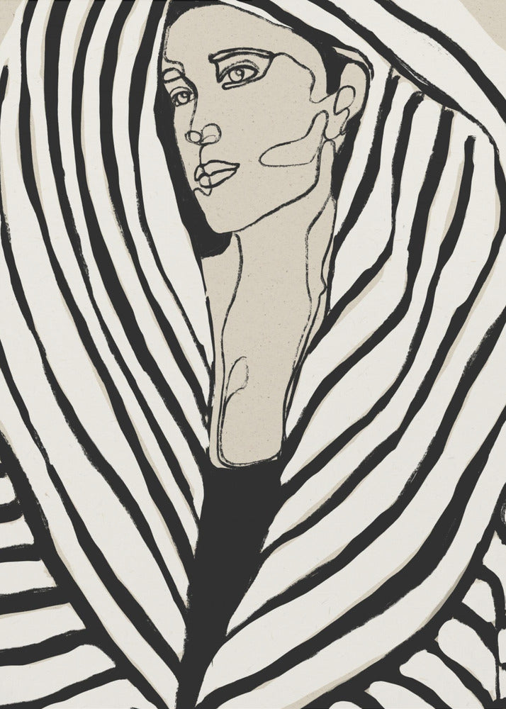 Gestreepte elegantie | Canvas