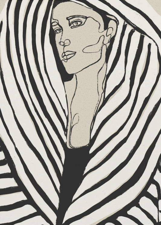 Gestreepte elegantie | Canvas