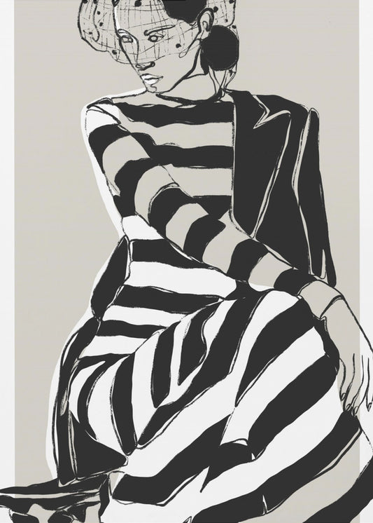 Gestreepte elegantie | Canvas