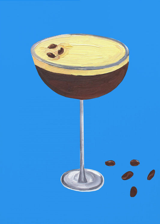 Espresso Martini Blauw | Canvas