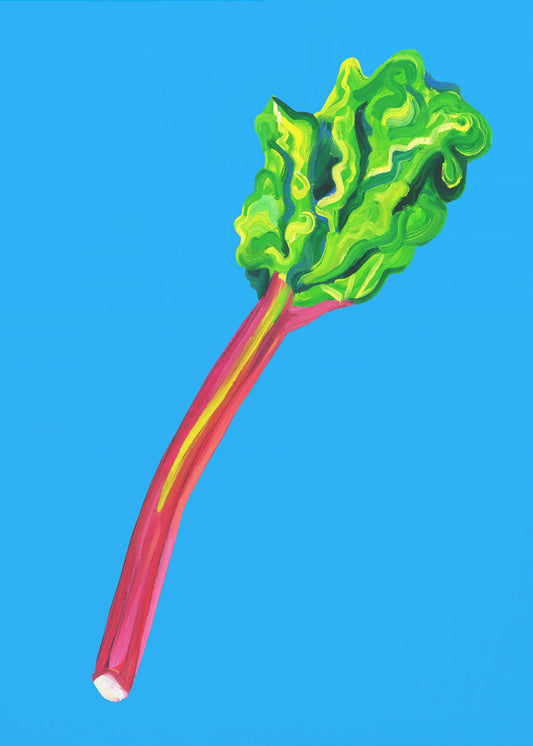 Rabarber Lichtblauw | Poster