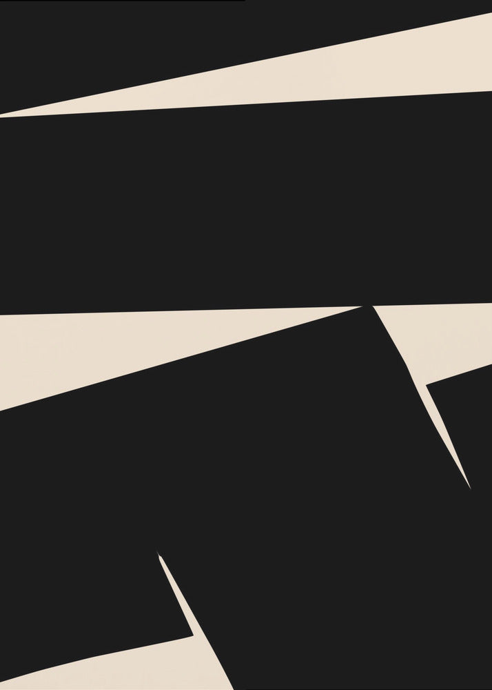 Zwarte vlakte abstract | Poster