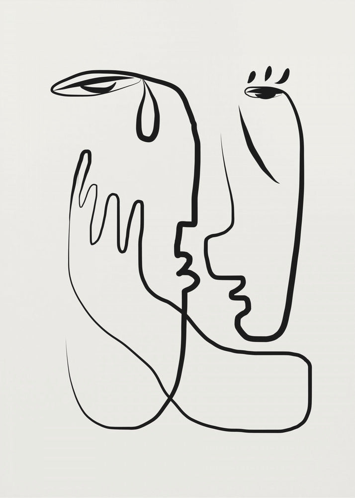Don't Cry-lijnkunst | Canvas