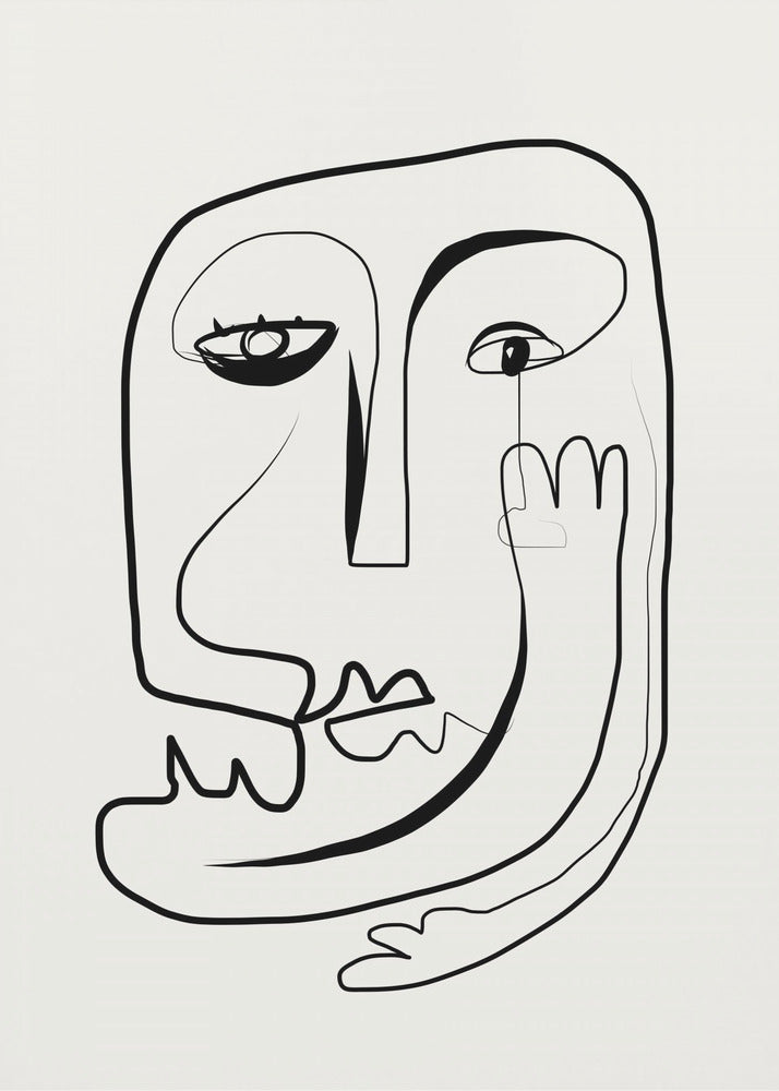 Lijnkunstportret schets | Canvas