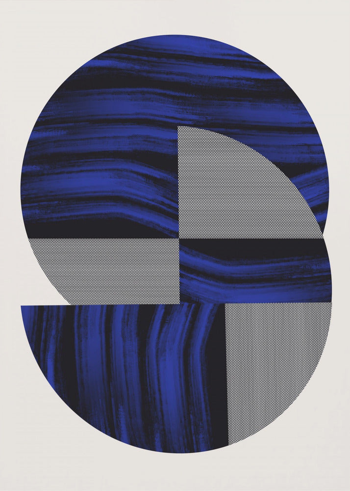 Scandinavisch in blauw en zwart 2 | Poster