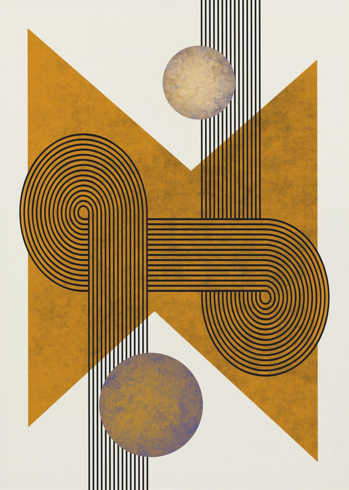 Gestructureerde compositie uit het midden van de eeuw 4 | Canvas