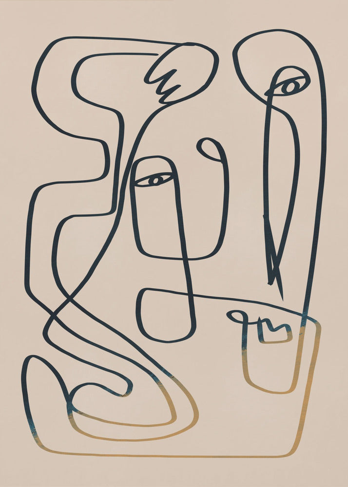 Lijnkunstportret | Canvas